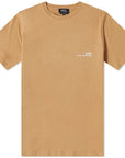 A.p.c Mens Item Logo T-shirt Beige - A.p.cT-shirts
