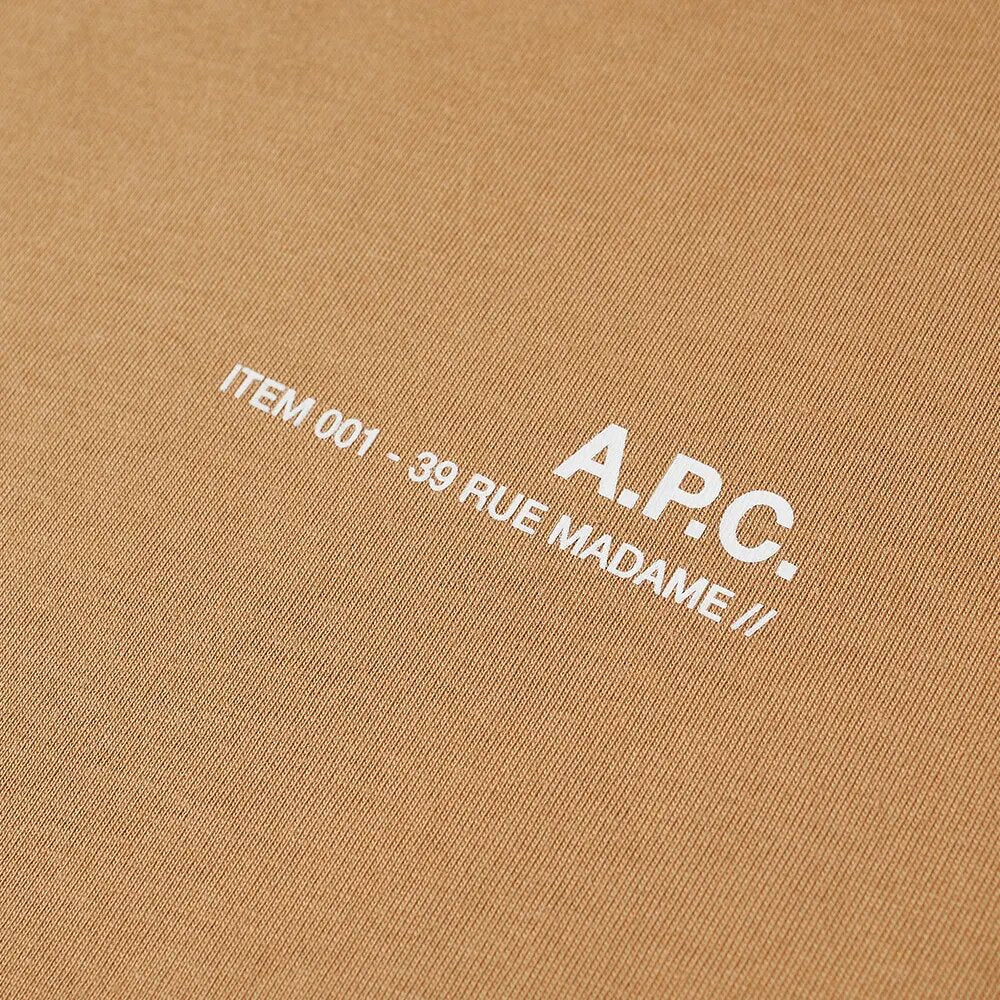 A.p.c Mens Item Logo T-shirt Beige - A.p.cT-shirts