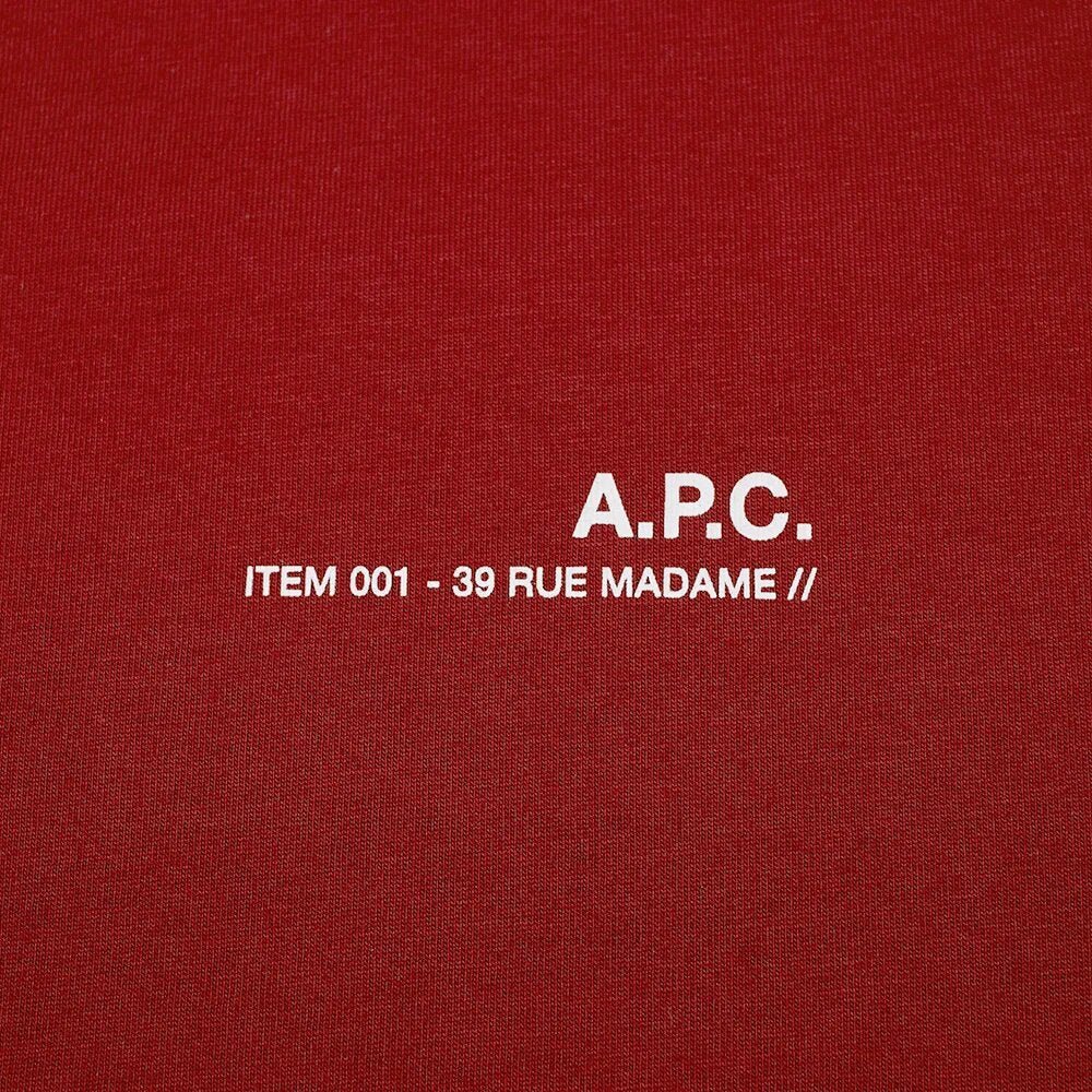 A.P.C Men&#39;s Item Logo T-shirt Red - A.p.cT-Shirts