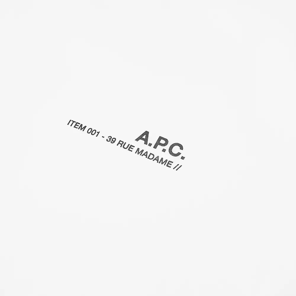 A.P.C Men&#39;s Item Logo T-Shirt White - A.p.cT-Shirts