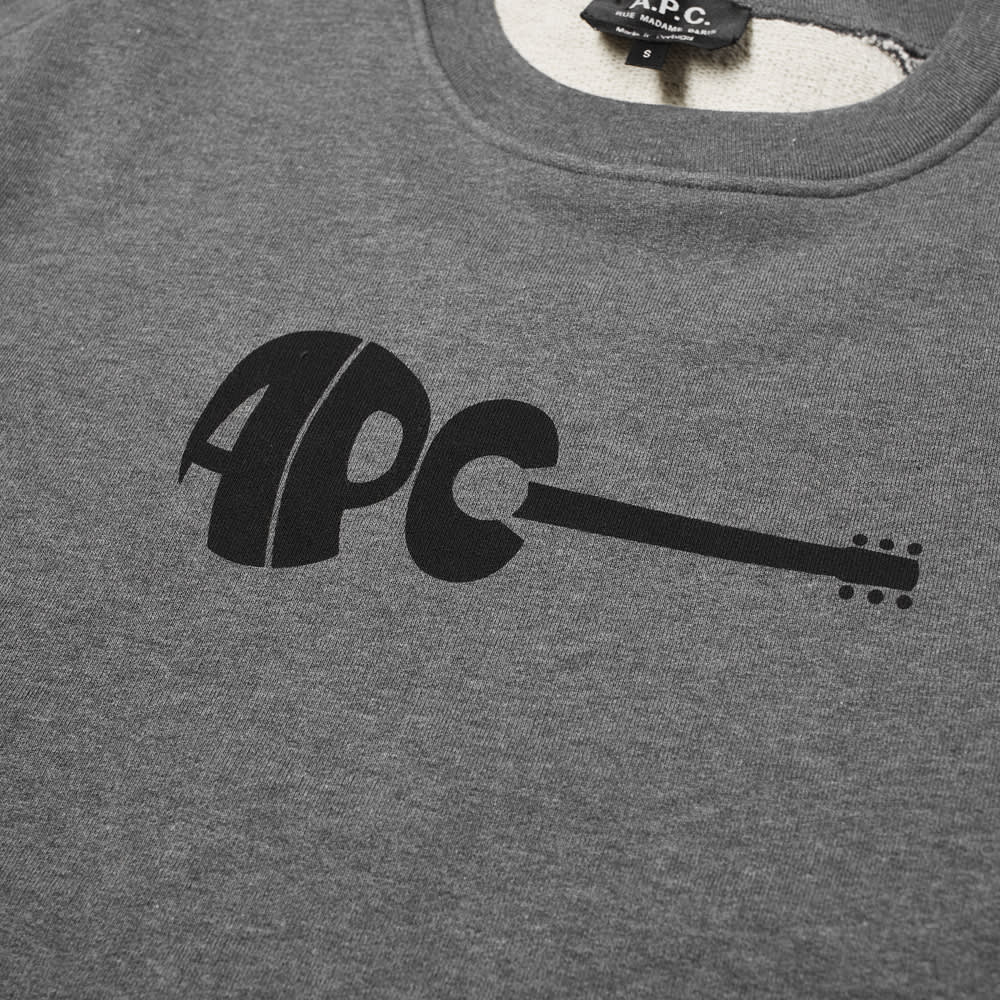 A.P.C Men&#39;s Jaheim Guitar Logo Sweater Grey - A.p.cSweaters