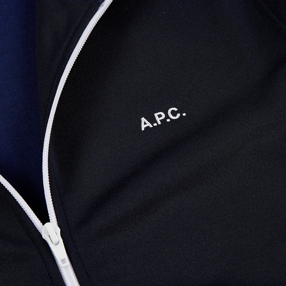 A.p.c Mens Jim Zip Track Top Navy - A.p.cZip Tops