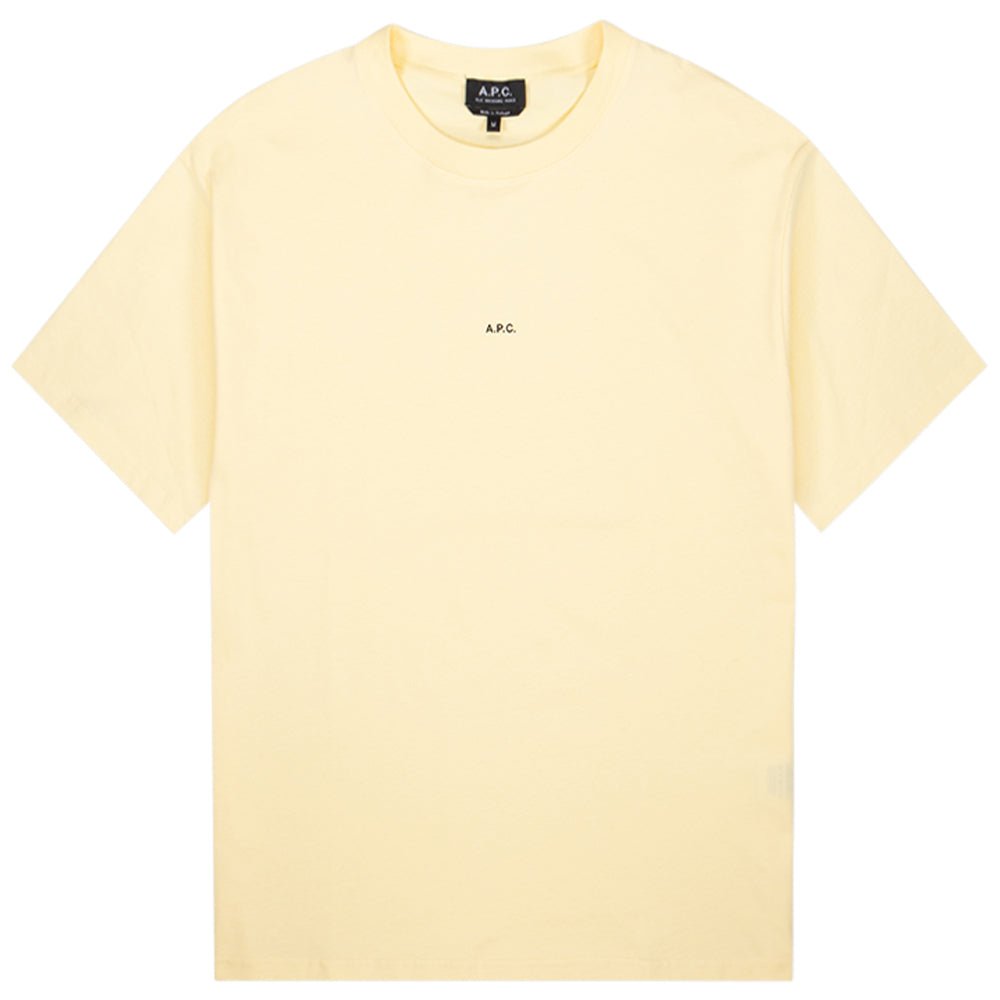 A.p.c Mens Kyle Logo T-shirt Yellow - A.p.cT-shirts