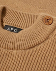 A.P.C Men's Logo Knitwear Camel - A.p.cKnitwear