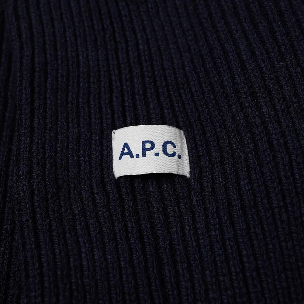A.P.C Men&#39;s Logo Knitwear Navy - A.p.cKnitwear