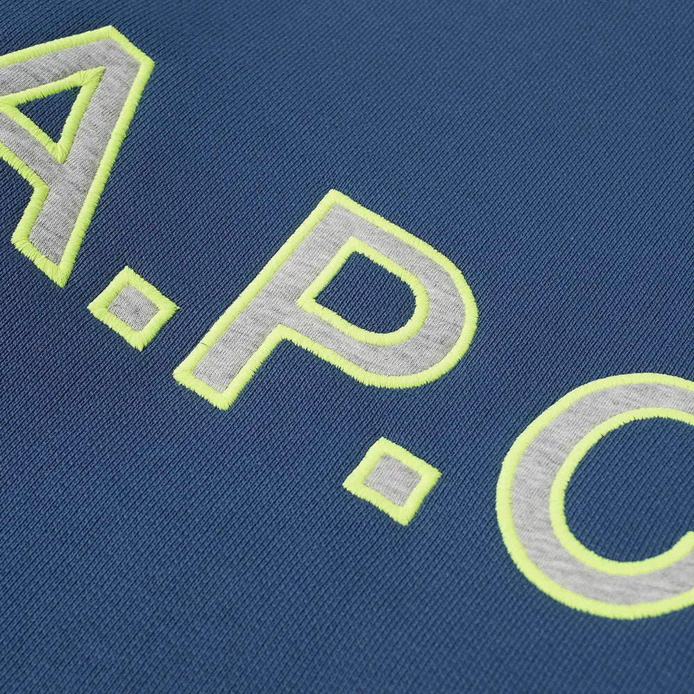 A.P.C Men&#39;s Logo Sweater Blue - A.p.cSweaters