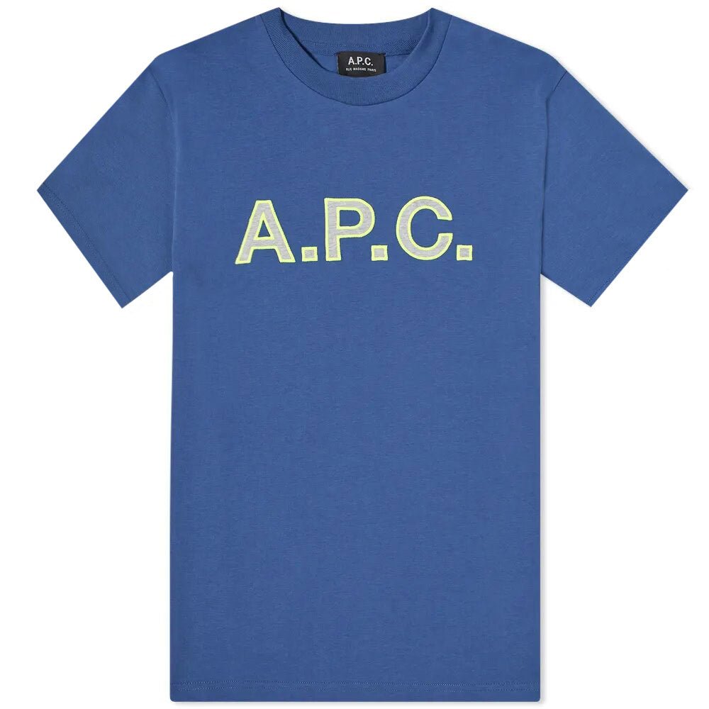 A.P.C Men&#39;s Logo T-shirt Blue - A.p.cT-Shirts