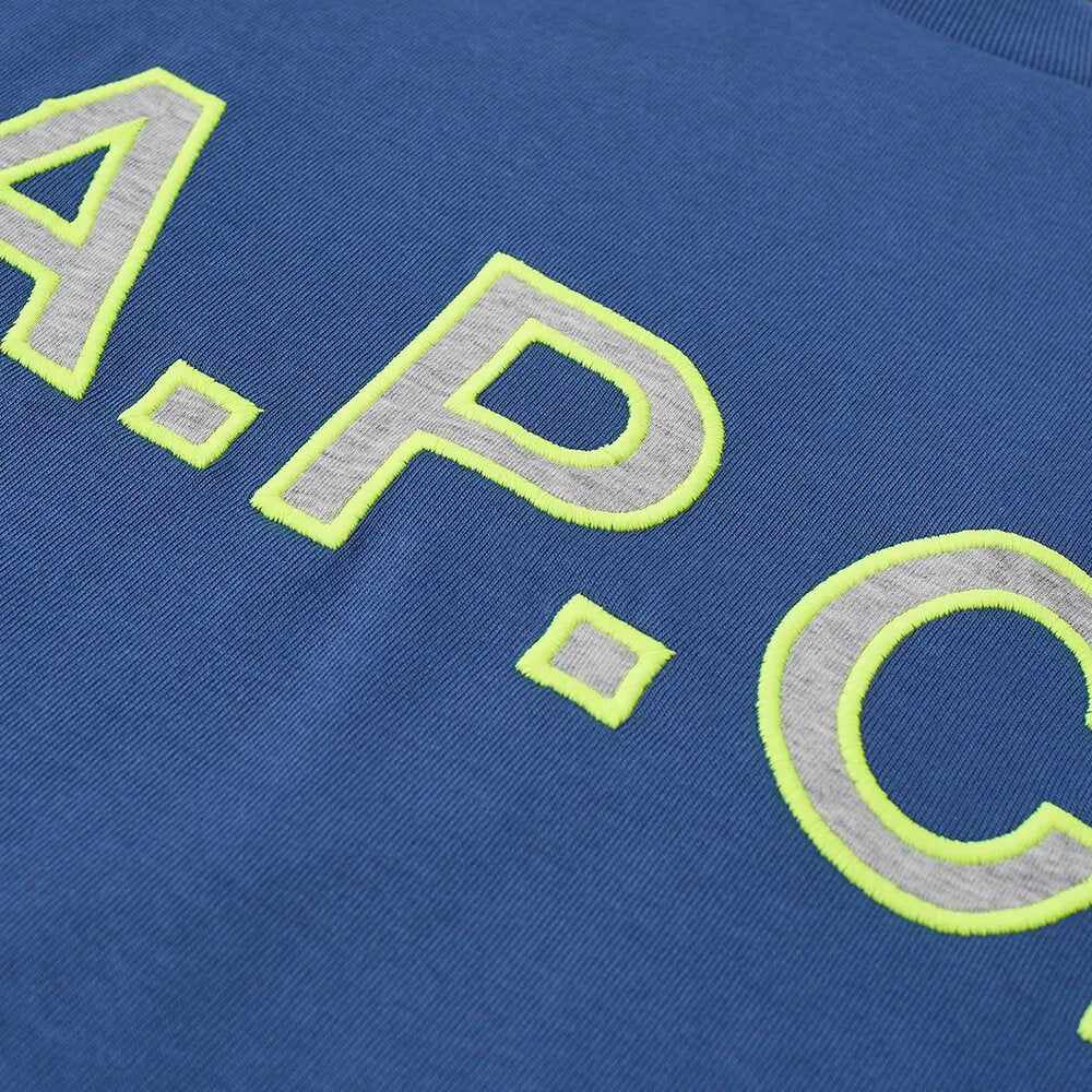 A.P.C Men&#39;s Logo T-shirt Blue - A.p.cT-Shirts