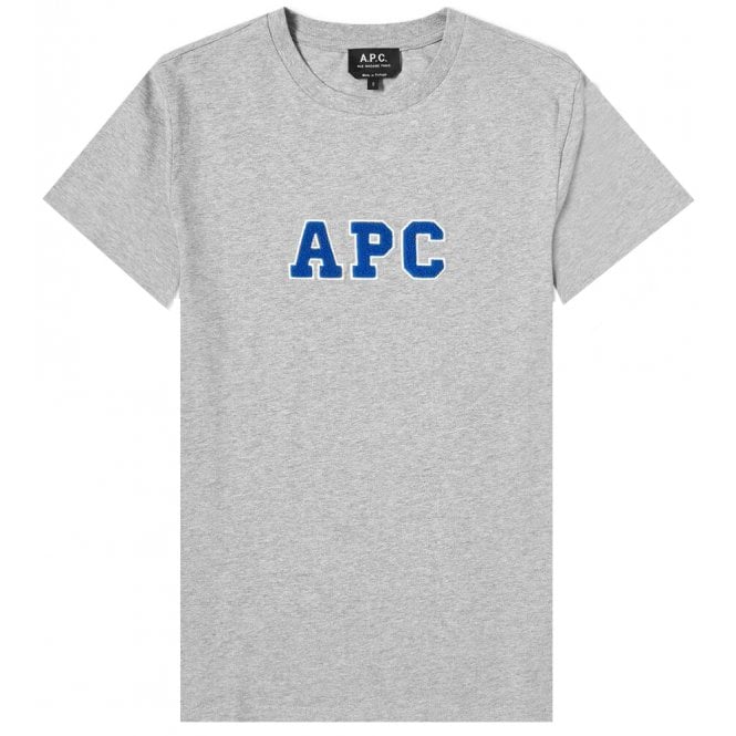 A.P.C Men&#39;s Melange Gael Logo T-shirt Grey - A.p.cT-Shirts