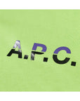 A.P.C. Men's Michael Fluorescent Logo Sweatshirt Light Green - A.p.cSweaters