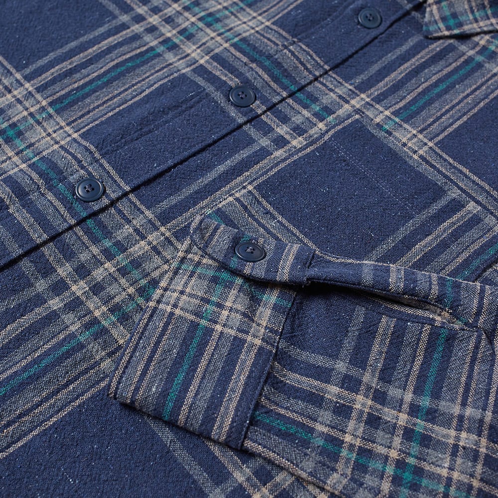 A.p.c Mens Trek Check Overshirt Blue - A.p.cShirts