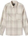 A.p.c Mens Trek Checked Shirt Beige - A.p.cShirt Jackets