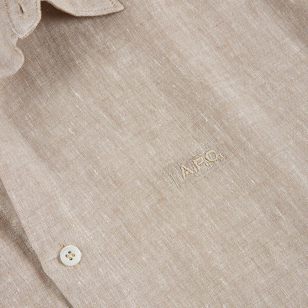 A.p.c Mens Vincent Logo Shirt Beige - A.p.cShirts