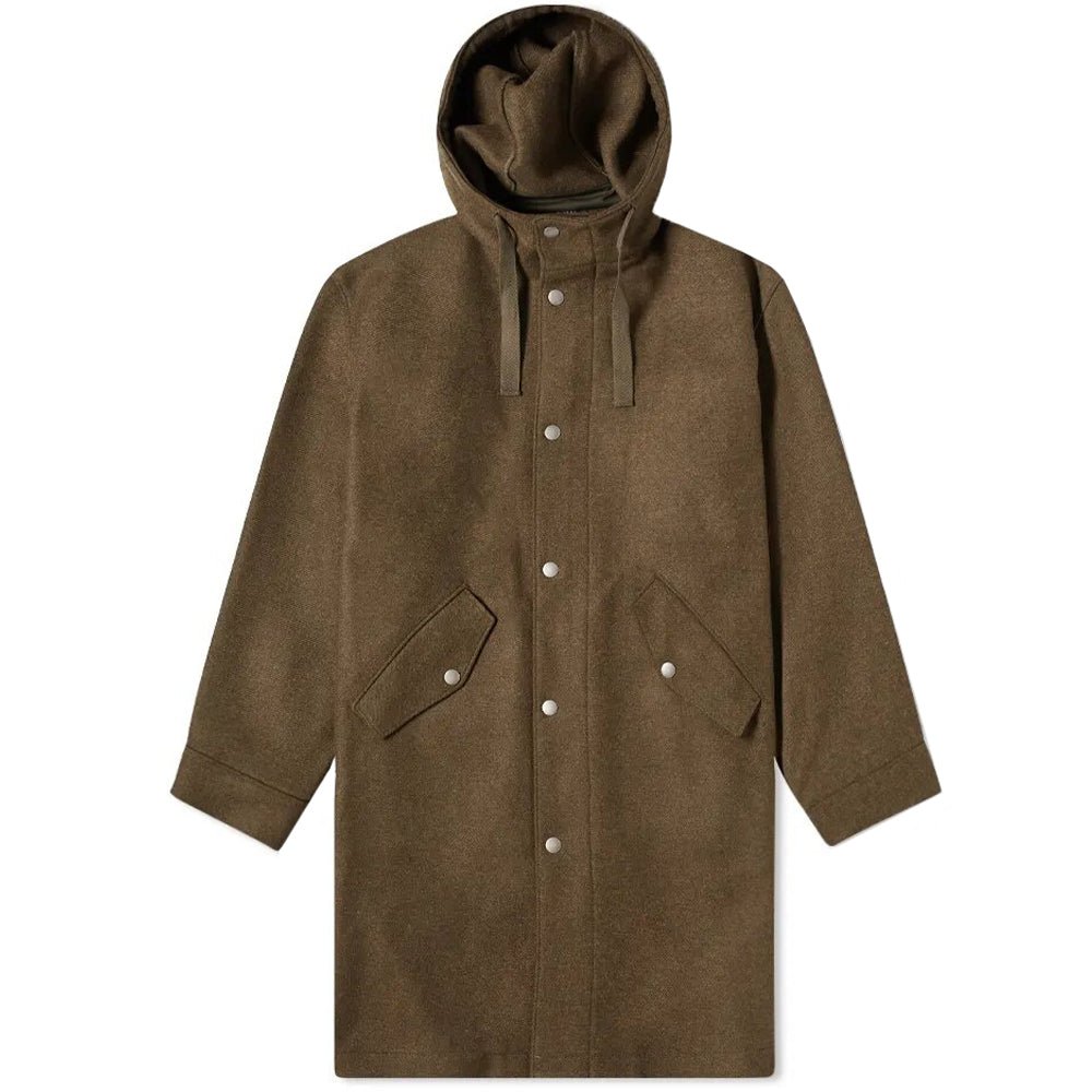 A.P.C Men&#39;s Wool Parka Jacket Khaki - A.p.cCoats &amp; Jackets