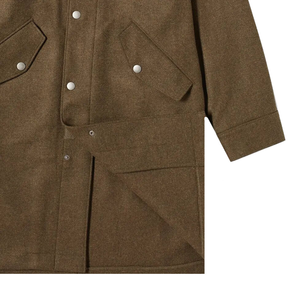 A.P.C Men&#39;s Wool Parka Jacket Khaki - A.p.cCoats &amp; Jackets