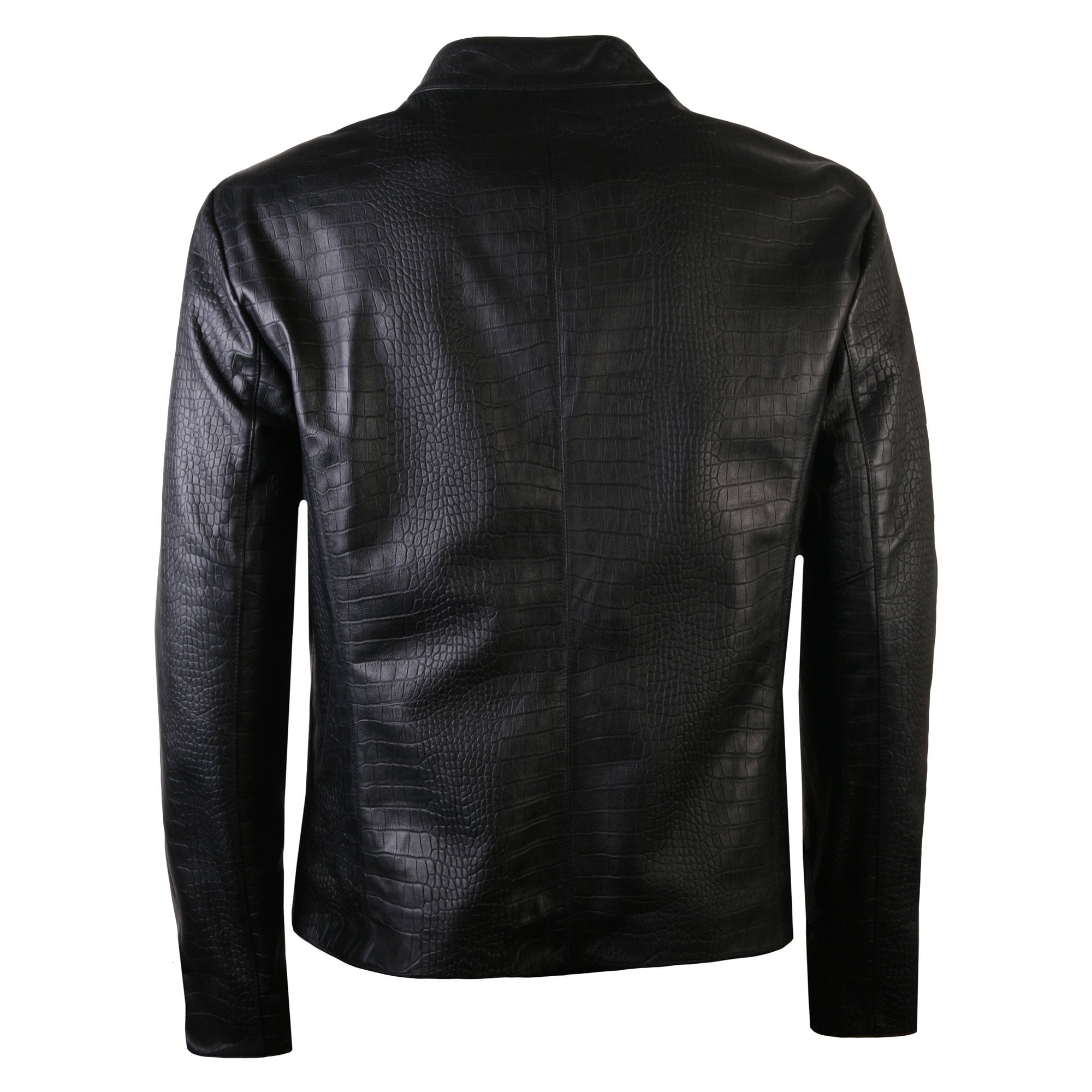 Armani Collezioni Men's Leather Bomber Jacket Black - Armani CollezioniCoats & Jackets