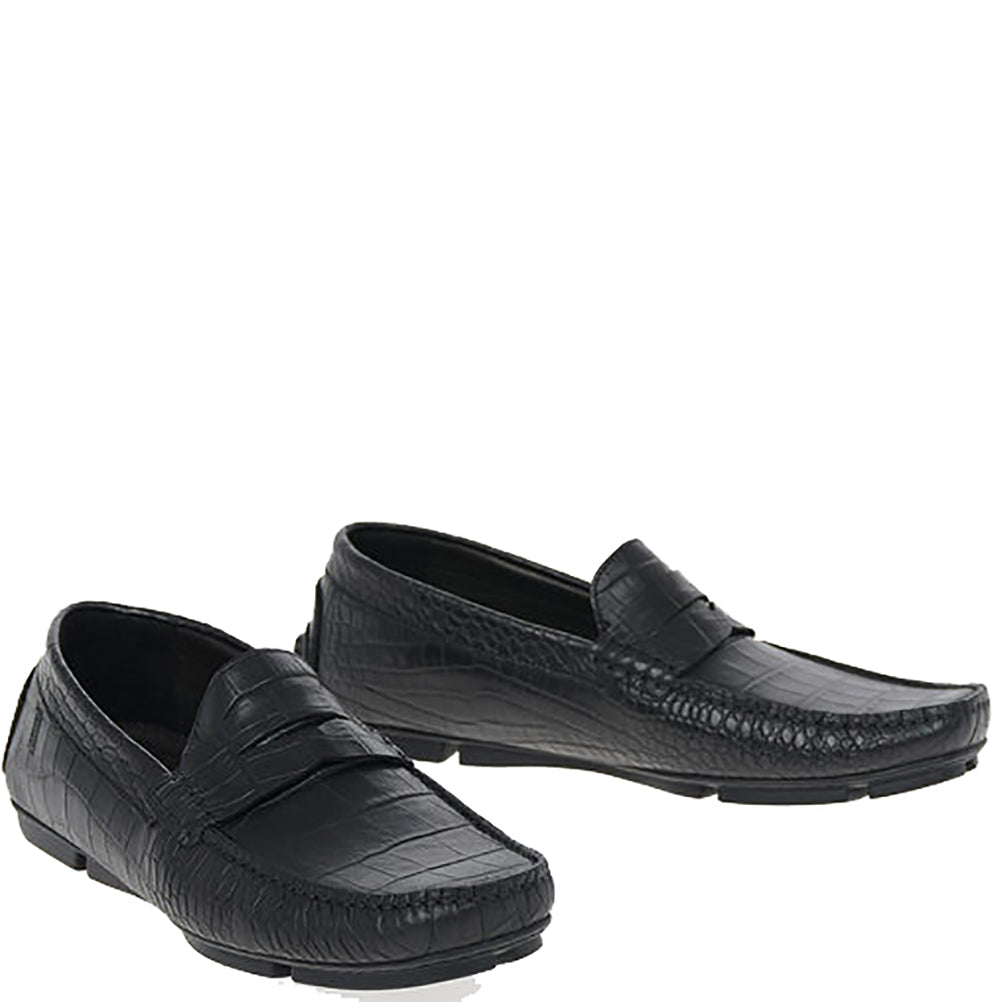 Armani Collezioni Men&#39;s Leather Loafers Black - Armani CollezioniShoes