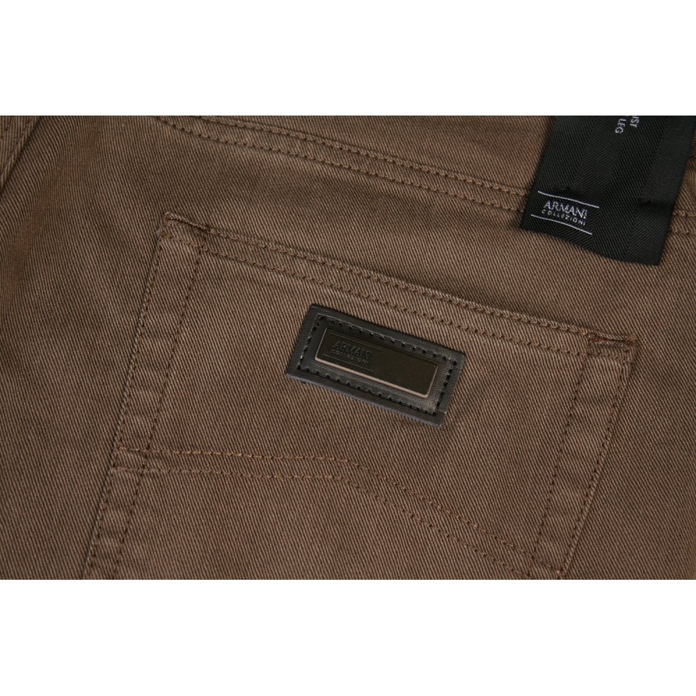 Armani Collezioni Men&#39;s Slim Fit J06 Jeans Brown - Armani CollezioniJeans