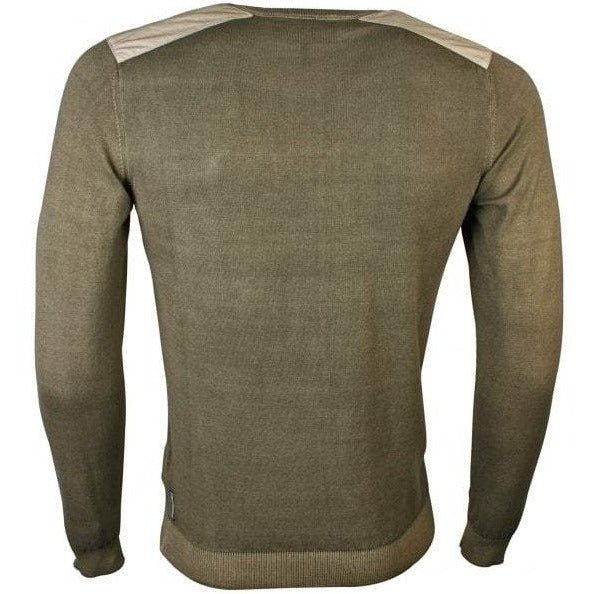 Armani Jeans Men&#39;s Military Cotton Sweater Olive - Armani JeansSweaters
