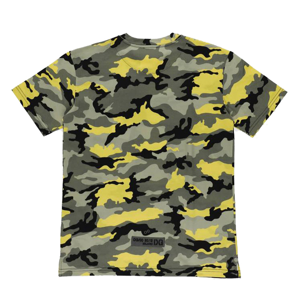 Dolce &amp; Gabbana Boys Camouflage-print cotton T-shirt