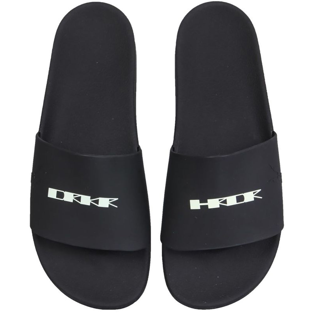 Rick Owens&#39; Men&#39;s DRKSHDW Logo Printed Slides Black