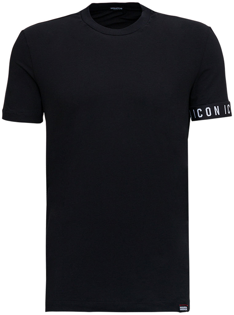 Dsquared2 Men&#39;s ICON Underwear Logo Trim T-Shirt Black