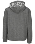 Kenzo Men's Zip-Up Logo Hoodie Grey