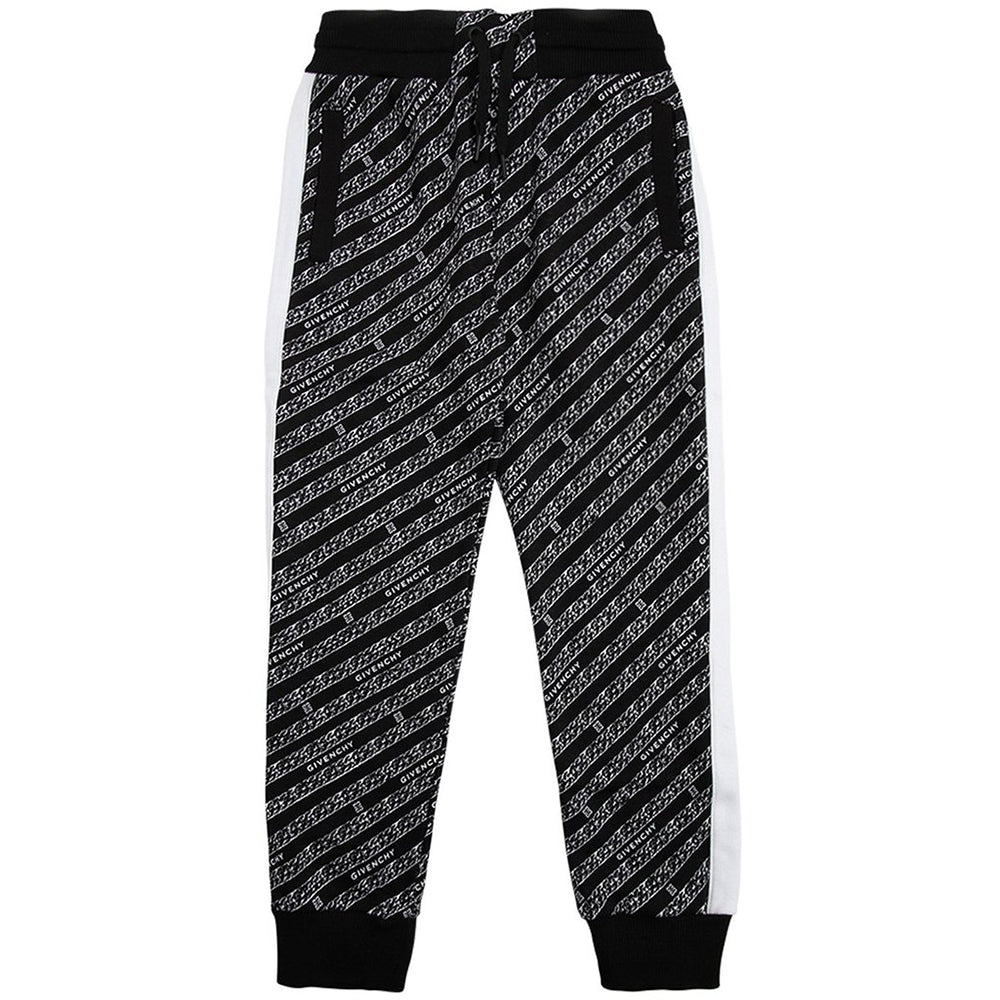 Givenchy Boys Chain Painted Joggers Black
