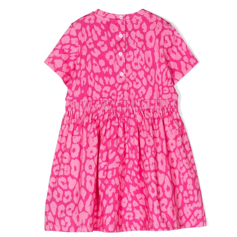 Balmain Baby Girls Leopard Print Jersey Dress Pink - Balmain KidsDresses