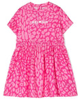 Balmain Baby Girls Leopard Print Jersey Dress Pink - Balmain KidsDresses