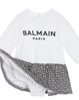 Balmain Baby Girls Logo Dress White - Balmain KidsDresses