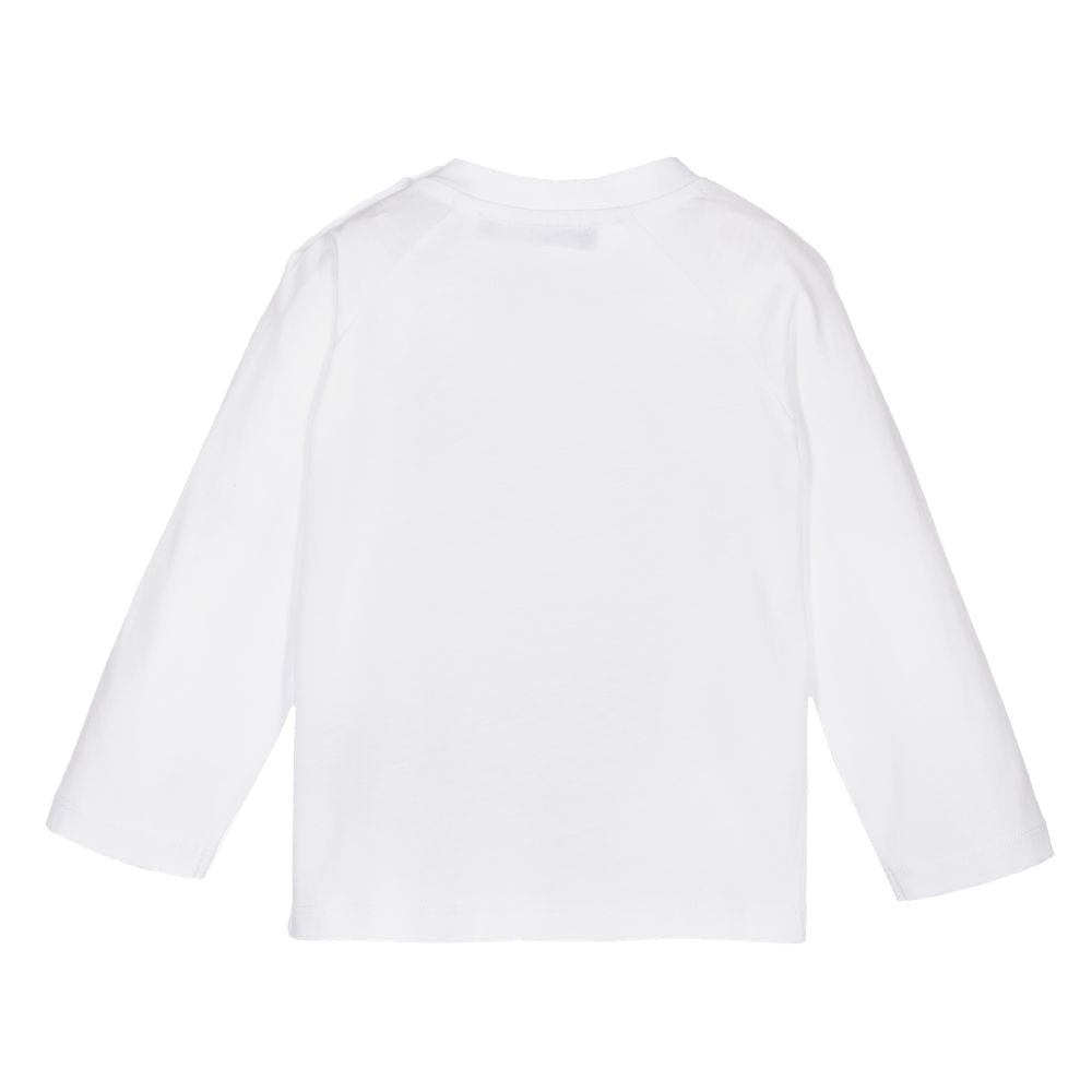 Balmain Baby Golden Logo T-Shirt White Unisex - Balmain KidsT-shirts