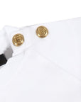 Balmain Baby Golden Logo T-Shirt White Unisex - Balmain KidsT-shirts