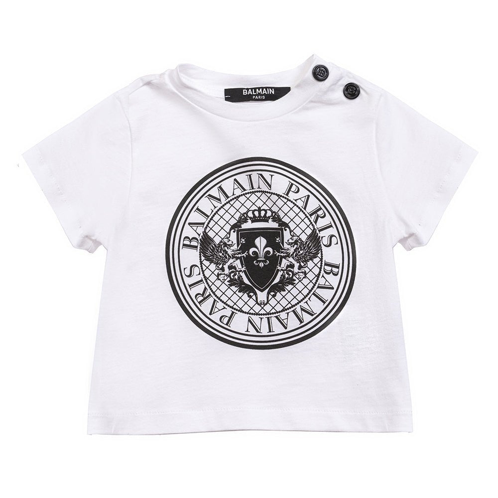 Balmain Baby Medallion T-shirt White - Balmain KidsT-shirts
