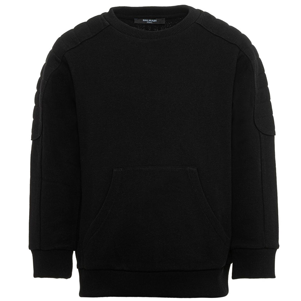 Balmain Boys Back Logo Sweater Black - Balmain KidsSweaters