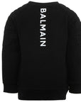Balmain Boys Back Logo Sweater Black - Balmain KidsSweaters
