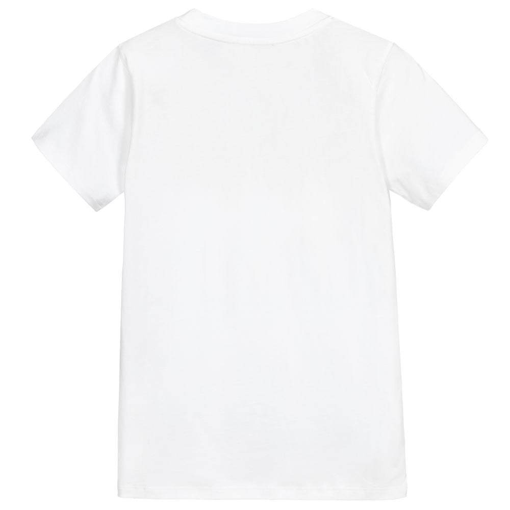 Balmain Boys Embossed Logo T-shirt White - Balmain KidsT-shirts