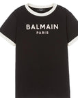 Balmain Boys Logo Cotton T-Shirt Black - Balmain KidsT-shirts