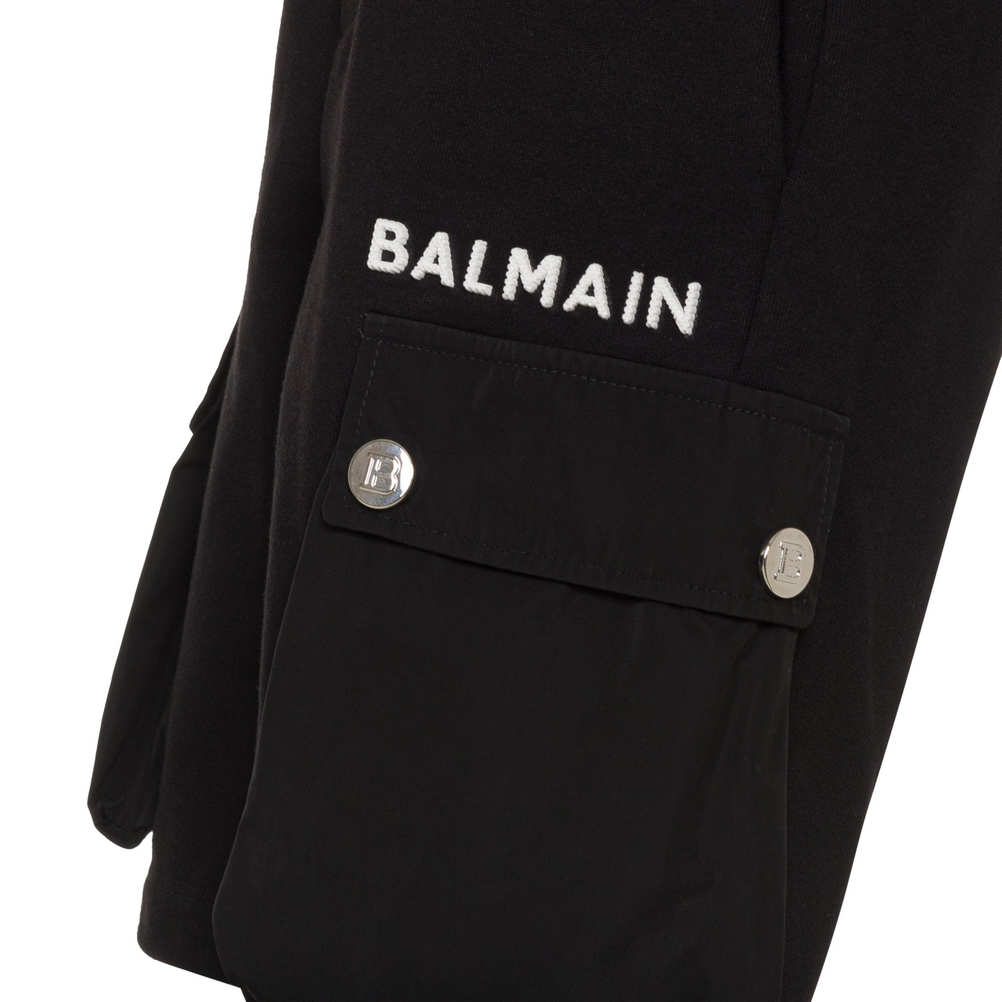 Balmain Boys Logo Embroidered Shorts Black - Balmain KidsShorts