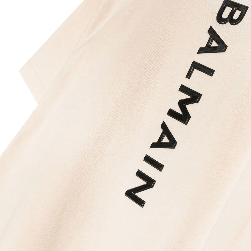 Balmain Boys Logo Print T-shirt Beige - Balmain KidsT-shirts