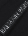 Balmain Boys Logo Print Zipped Hoodie Black - Balmain KidsHoodies
