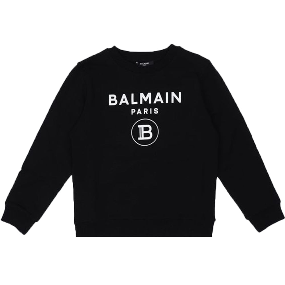 Balmain Boys Logo Sweater Black - Balmain KidsSweaters