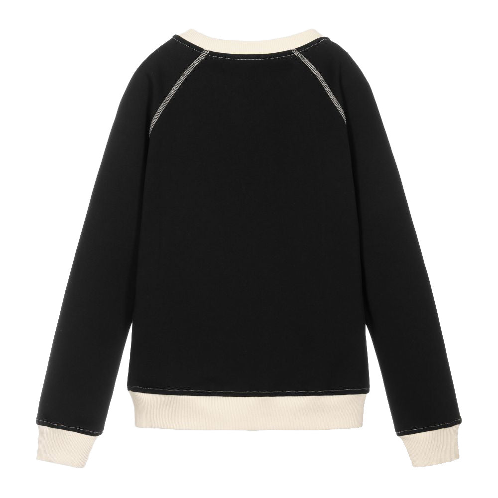 Balmain Boys Logo Sweatshirt Black - Balmain KidsSweaters