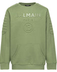 Balmain Boys Logo Sweatshirt Khaki - Balmain KidsSweaters