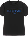 Balmain Boys Logo T-Shirt Black - Balmain KidsT-shirts