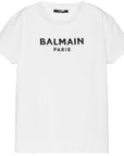 Balmain Boys Logo T-Shirt White - Balmain KidsT-shirts