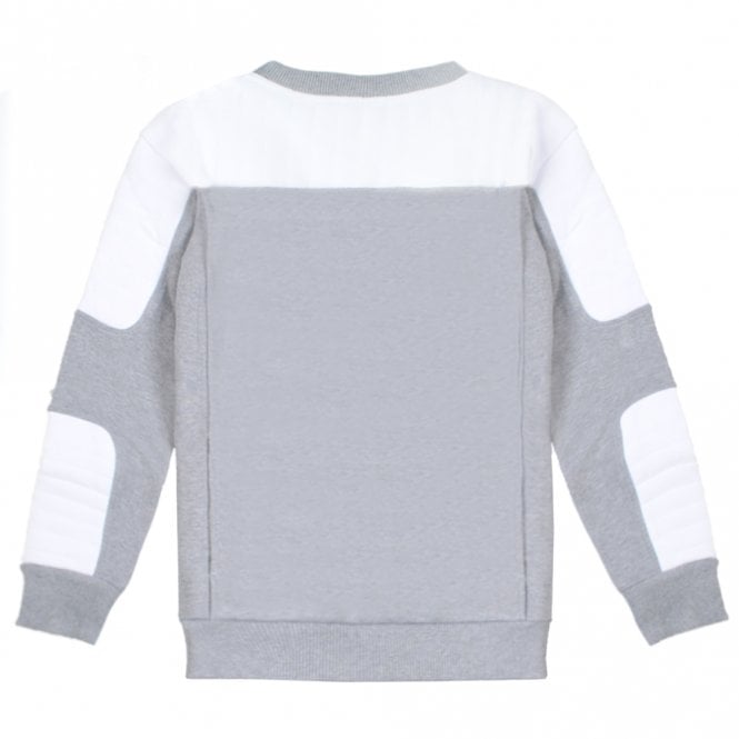 Balmain Boys Patch Emblem Logo Sweatshirt Grey - Balmain KidsSweaters