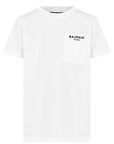 Balmain Boys Pocket Logo T-Shirt White - Balmain KidsT-shirts