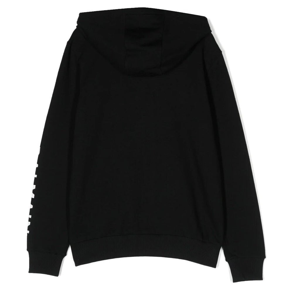 Balmain Boys Sleeve Logo Hoodie Black - Balmain KidsSweaters
