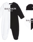 Balmain Boys White & Black Cotton Babygrow Gift Set Unisex - Balmain KidsBabygrows